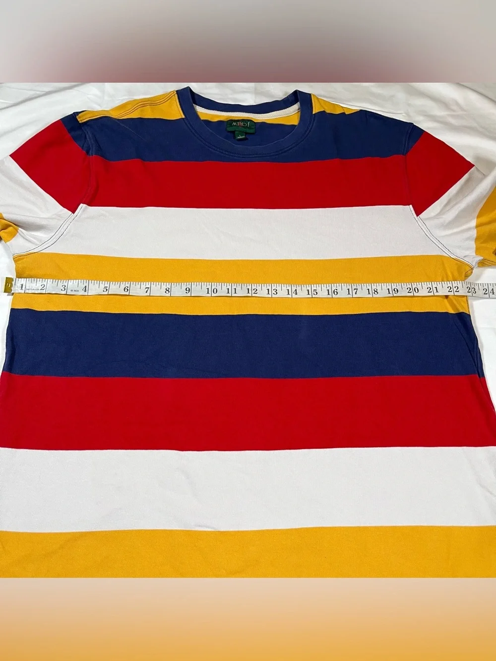 J. Crew Oarsman Rugby crewneck‎ Shirt Men L Striped Colorblock long sleeve